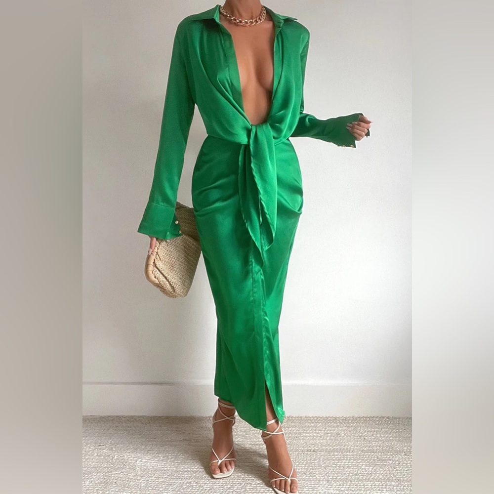 Ruby Midi Dress in Green (BRAND NEW)